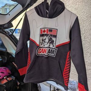 CAN/AM Hockey Hoodie Sweatshirt Youth Large
